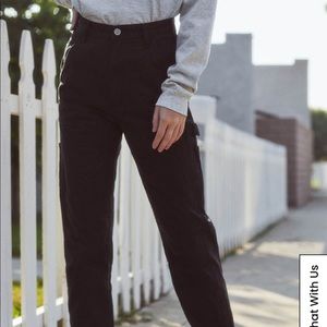 John Galt Black Cargo Pants